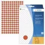 HERMA - permanent adhesive labels - Red - 8 mm Round 5632 label(s) (32 Sheets x 176) (2212)