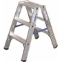 Aluminium step double ladder Krause 124715, max working height 2.25 m, double-sided steps