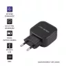 AC Indoor Charger QOLTEC 50186 for Smartphone and Tablet, 5 V 3.4 A, 17 W, 2× USB, Black