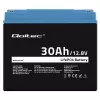 Rechargeable LiFePO4 Battery QOLTEC 12.8V 30Ah 384Wh with BMS