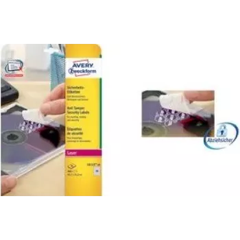 Self-adhesive Anti-tamper Label Avery L6113 — Polyester 45.7×21.2 mm, 960 pcs (20 sheets)