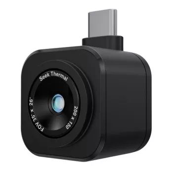 Thermal imaging camera Seek Thermal CW-ABAX, 200×150 px sensor, 25 Hz, -20–330°C range, 35 mK NETD, fixed focus, center-spot measurement