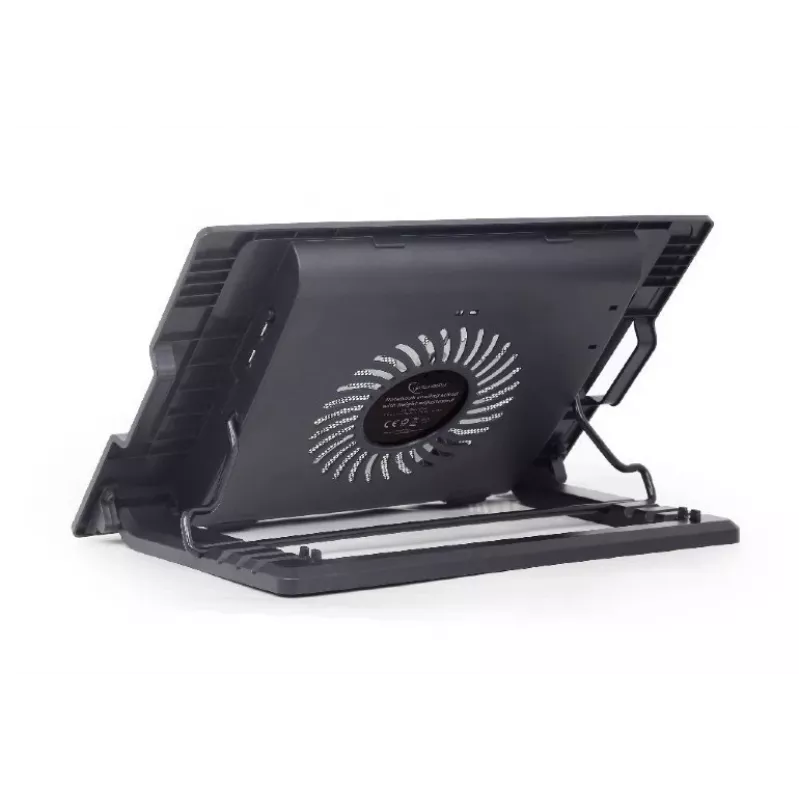 Laptop cooling pad Gembird NBS-1F17T-01, for up to 17 inch, 1×15 cm fan, USB 2.0, 370×265×33 mm, 350 mA, black