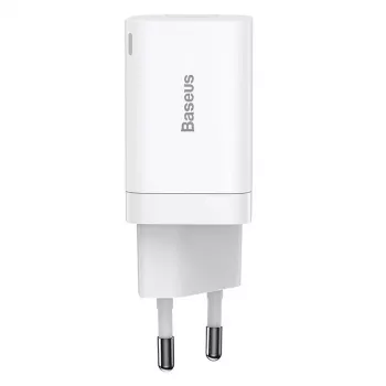 Baseus Super Si Pro Quick Charger USB + USB-C 30W (white)