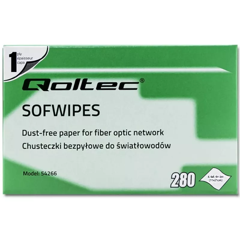 Qoltec Lint-Free Fibre Optic Wipes