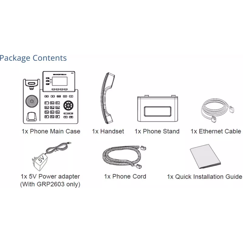 IP Phone Grandstream Networks GRP2603P Black
