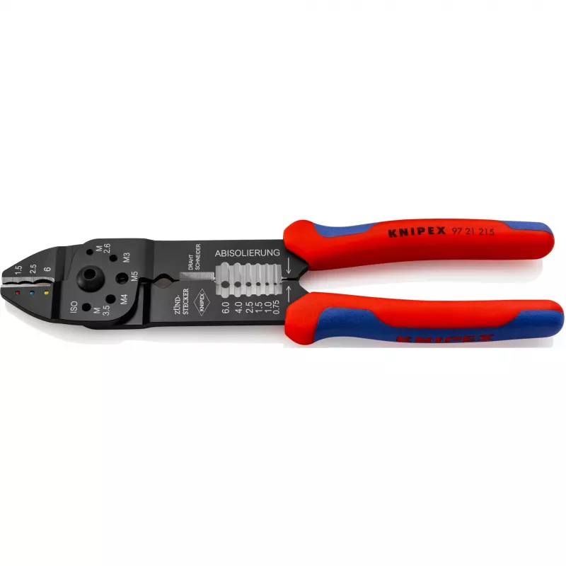 Knipex 97 21 215 cable crimper Crimping tool Black, Blue, Red