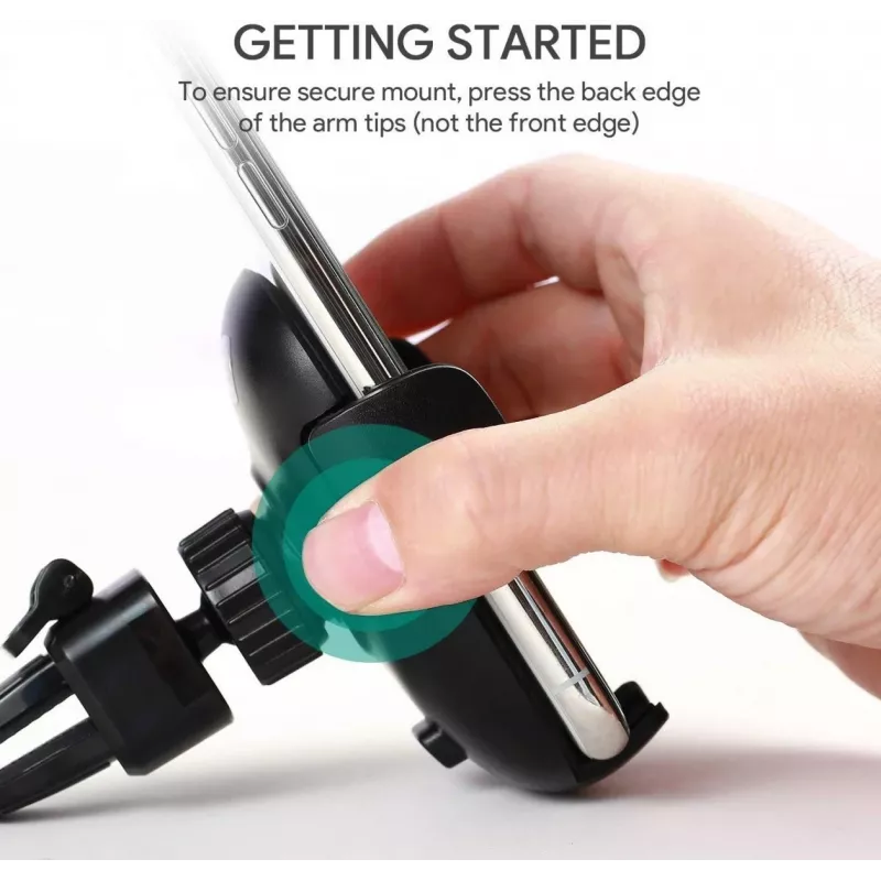 Phone holder Aukey HD-C48 adjustable 360° for smartphones and small tablets, clamp mount, rotatable arm