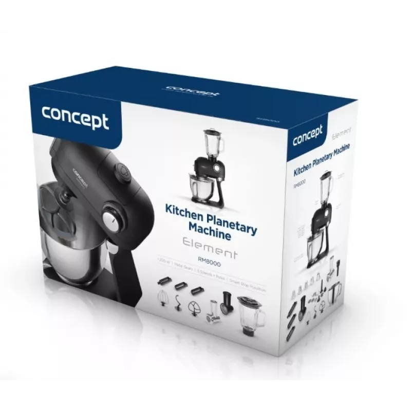 Stand mixer Concept RM8000 - 1200 W kitchen machine, black