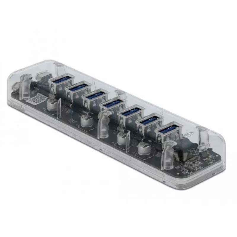 USB Hub DeLOCK 64088 Transparent USB 3.2 Gen 1 Micro-B