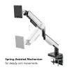 Monitor mount, 17-49 inch gaming, gas spring
