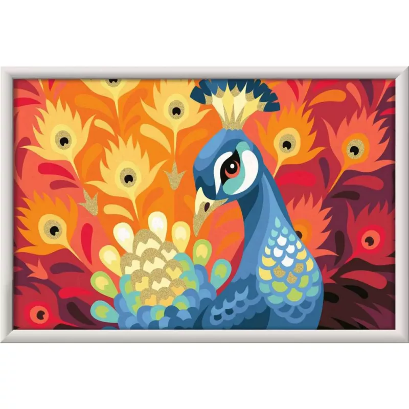 Painting kit Ravensburger CreArt Proud Peacock — painting set