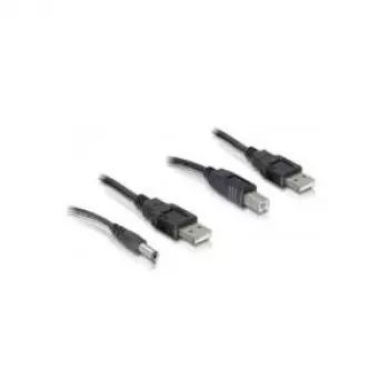 Cableset USB-A / DC + USB-B 0.3 m DeLOCK 82461