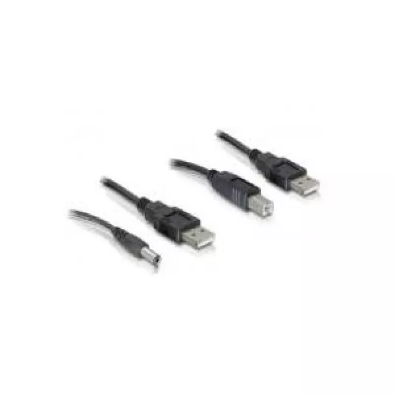 Cableset USB-A / DC + USB-B 0.3 m DeLOCK 82461