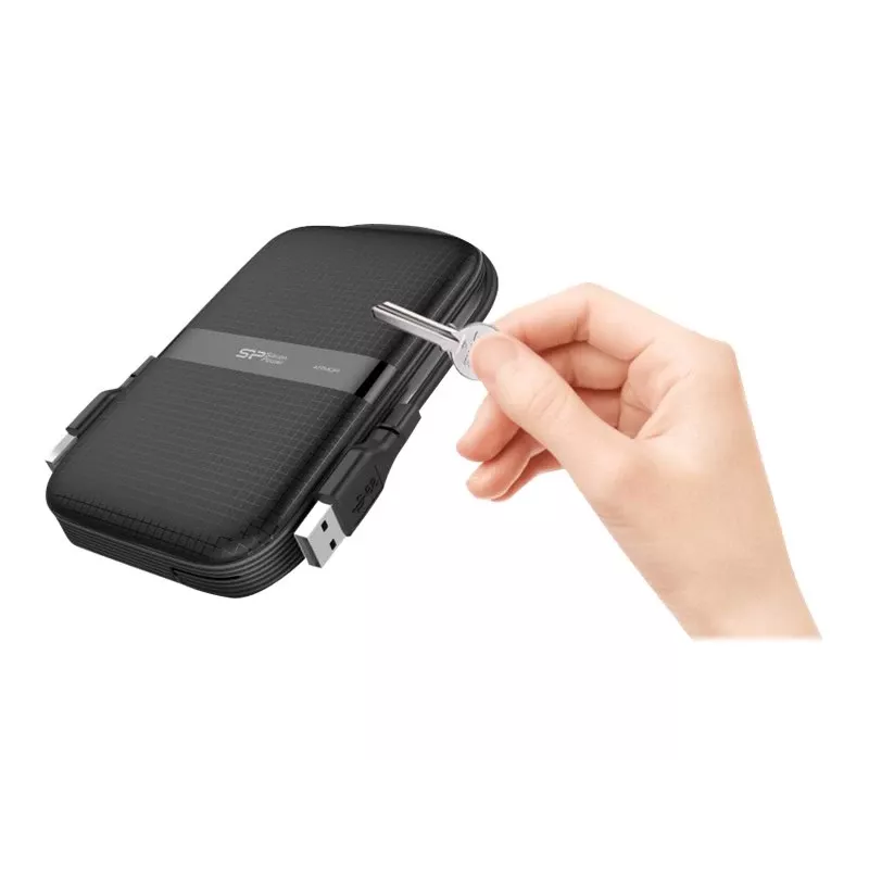 External Hard Drive Silicon Power 2GB USB 3.2 Armor A60 Black