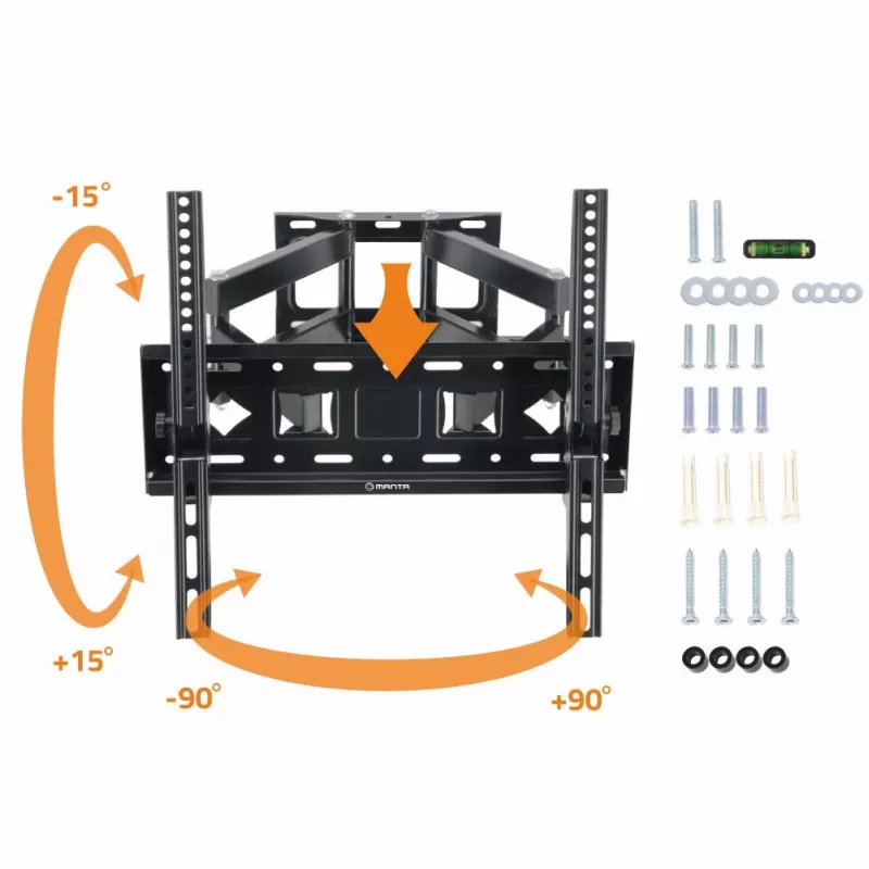 TV mount MANTA P60 for 26–65 inch TVs, VESA compatible, adjustable tilt and swivel