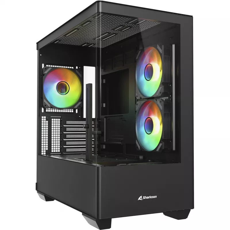 PC case Sharkoon Elite Shark CM100 Tower Micro-ATX, no PSU, black