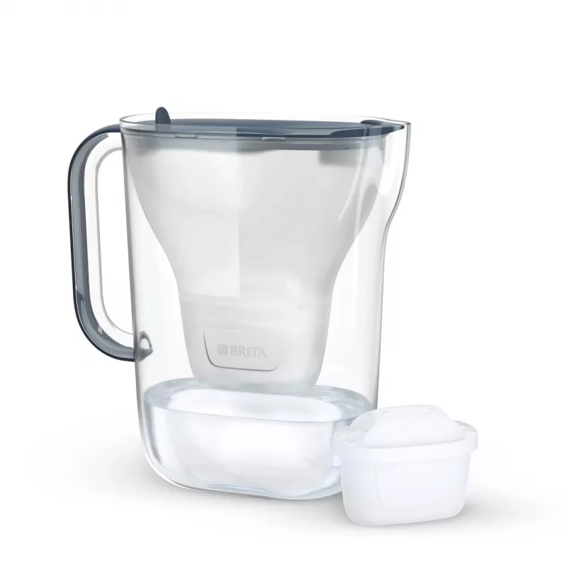 Water filter jug BRITA Style Essential 2.4 L Graphite — pitcher with MAXTRA cartridge, Smart Light, 1.4 L filtered capacity