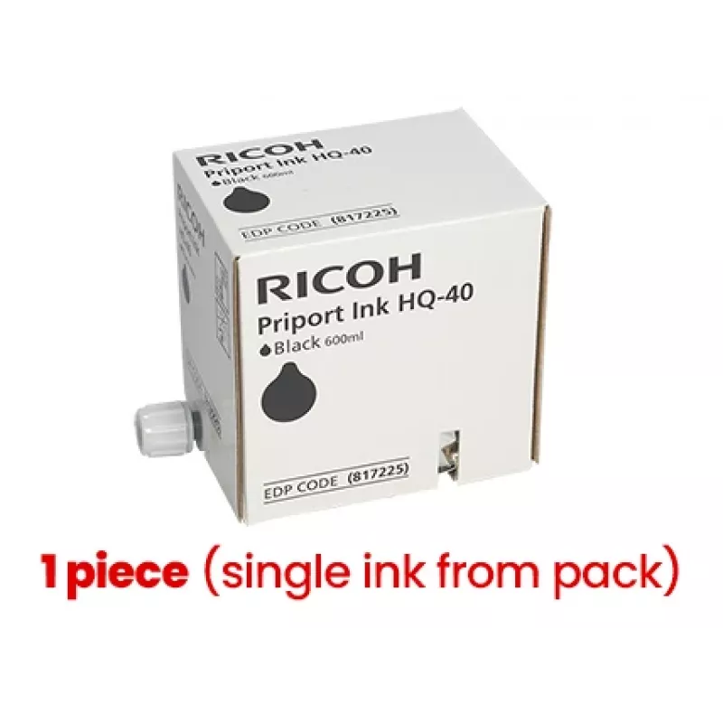 Ricoh Priport HQ-40 (817225) Ink Cartridge, Black (1 piece)