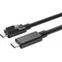 USB-C Cable Exsys EX-K1599V-1.5 — 1.5 m, USB-C to USB-C with knurled screw connector