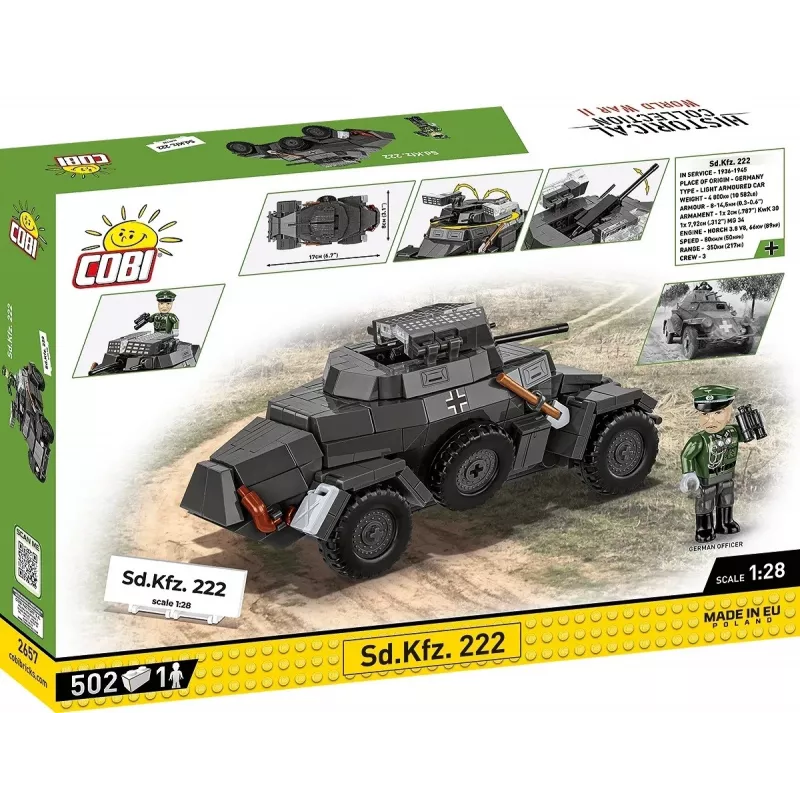 Cobi Blocks Sd.Kfz 222 model kit COBI-2657 — 502 blocks