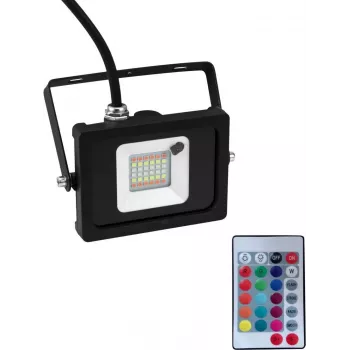 LED floodlight EUROLITE FL-10 SMD RGB IP65 10W, compact outdoor RGB spotlight