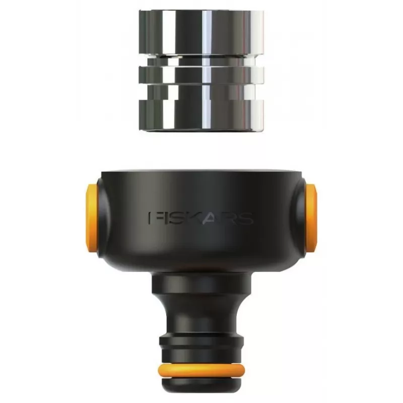 Fiskars 1027062 water hose fitting Hose connector Metal Black, Orange, Silver 1 pc(s)