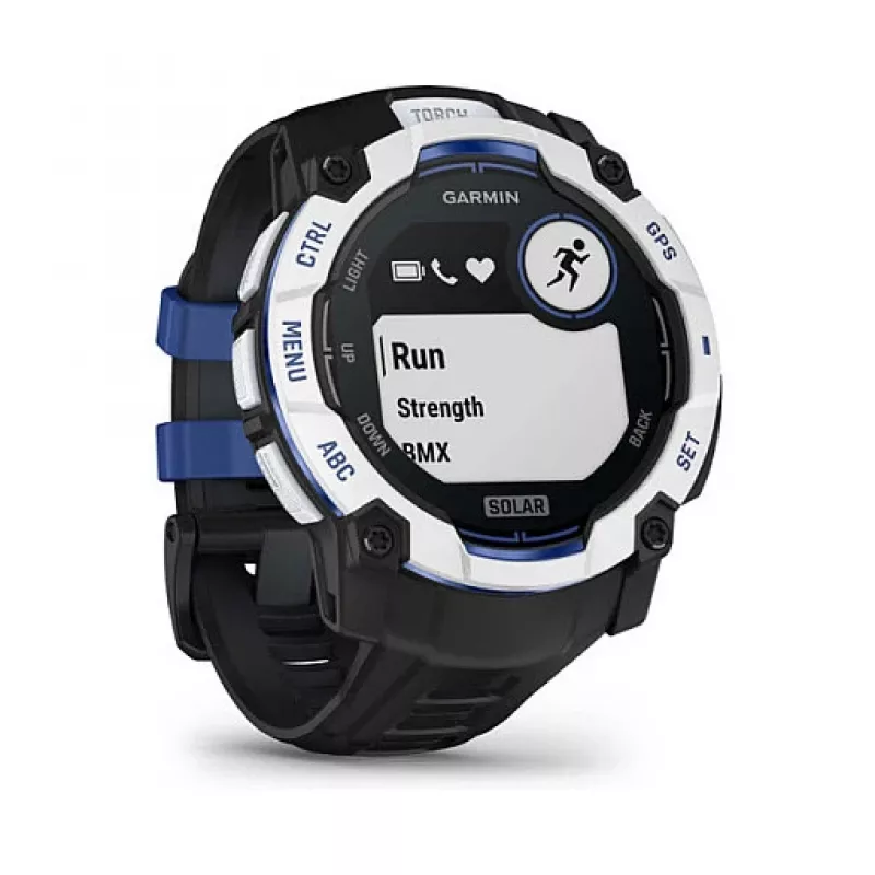 Smartwatch GARMIN Instinct 3.05 cm (1.2 inch) AMOLED 45 mm 390x390 px Touchscreen Black White GPS 4 GB 53 g Silicone band