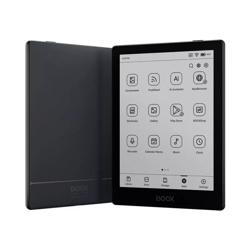 E-reader Onyx Boox 6 inch (15.2 cm) with 1448×1072 E‑ink, 32 GB, 2 GB RAM, Android 11, Dual‑band Wi‑Fi, Bluetooth 5.0, MicroSD, USB‑C, Black