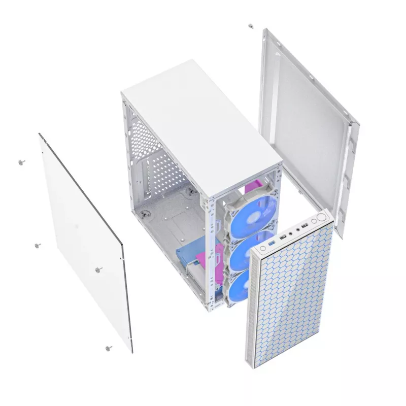 Computer case gaming Fornax 500, white