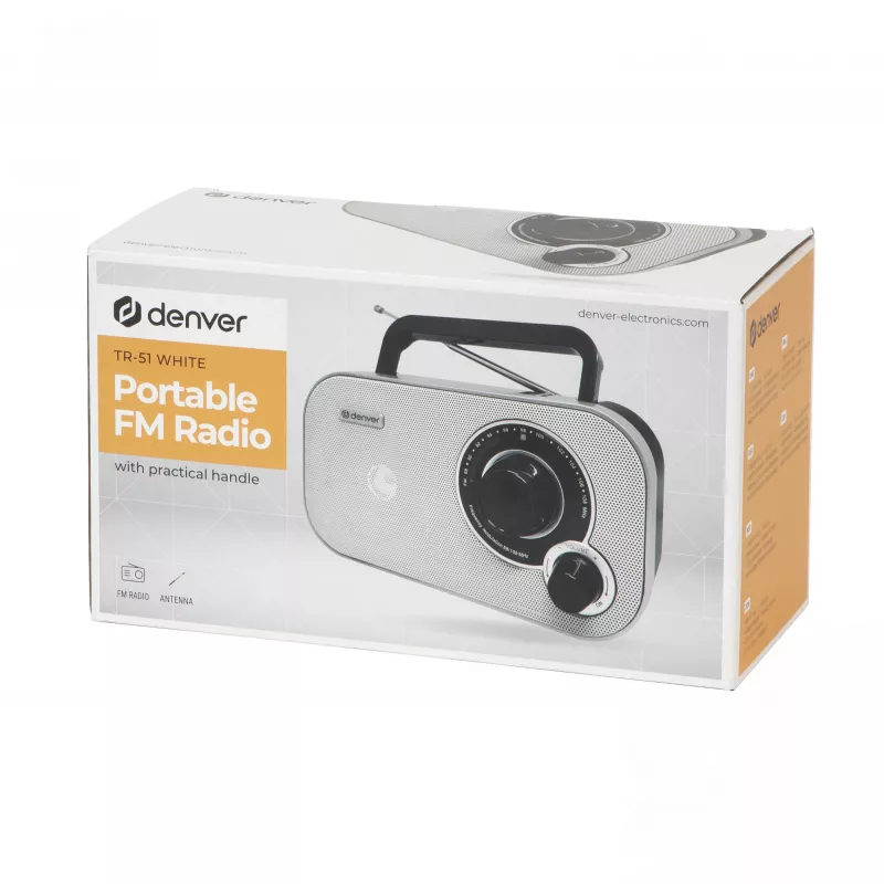 DENVER TR-51WHITE private radio Black white