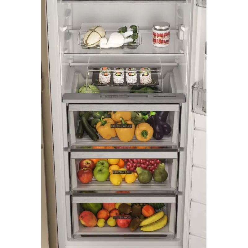 Whirlpool Refrigerator | WHSD18A013D1 | Energy efficiency class E | Built-in | Larder | Height 177 cm | Fridge net capacity 306 L | Display | 30 dB | Stainless steel