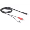Audio cable DeLOCK 84000 1.5m 2xRCA 3.5mm Black