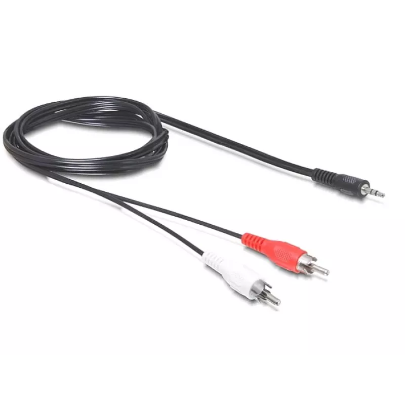 Audio cable DeLOCK 84000 1.5m 2xRCA 3.5mm Black