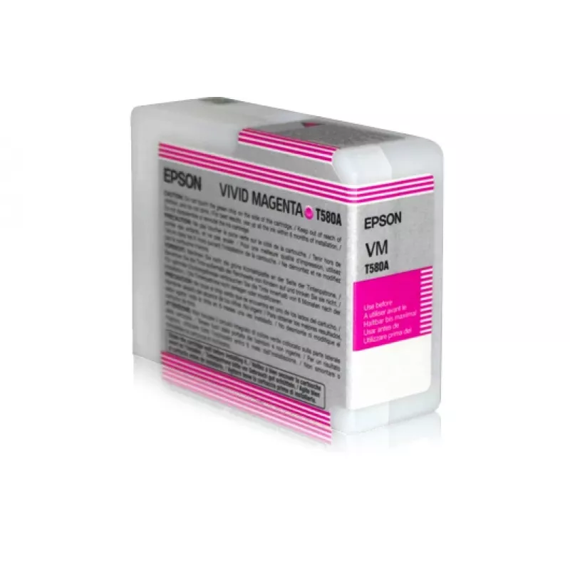 Epson Singlepack Vivid Magenta T580A00, Vivid magenta, Pigment-based ink, 80 ml, 1 pc(s)