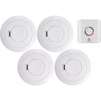 Smoke detector pack ei electronics 5-pack, 10-year sealed battery, connectable