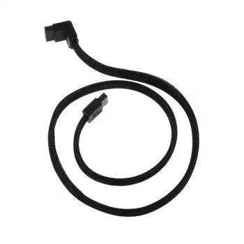 SilverStone SATA III Cable 50cm angled / straight - sleeved black