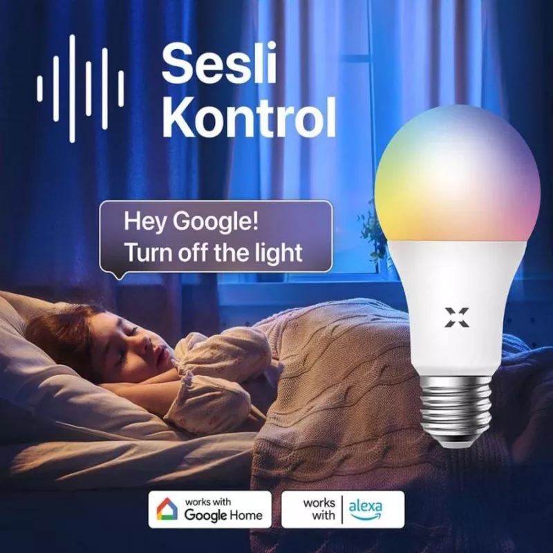 XENON Smart X7021 Smart LED RGB Bulb, 9 W, WI-Fi, Bluetooth, White