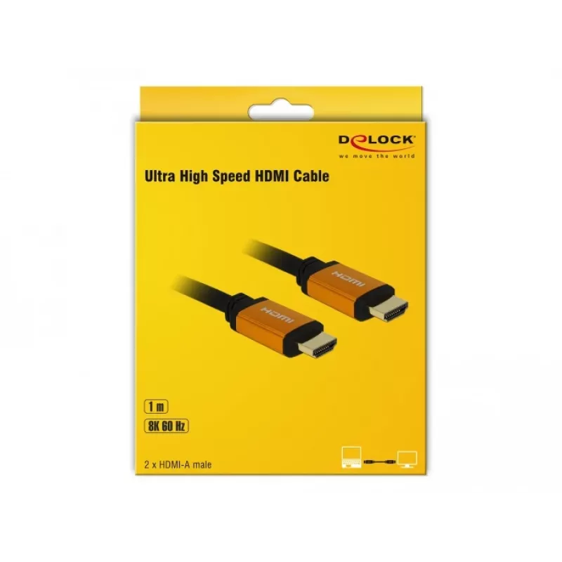 HDMI Cable DeLOCK 85727 1m Type A Male to Male Black Gold