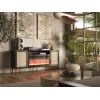 JUTA EF chest of drawers + electric fireplace 202x39.5x85 black + linol calabria