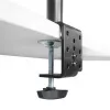 Maclean MC-967 Double Vertical Monitor Desk Mount Screen Holder max VESA 100x100, 13-27, 2x 9kg Powder Coated Tilting Rotating Adjustable