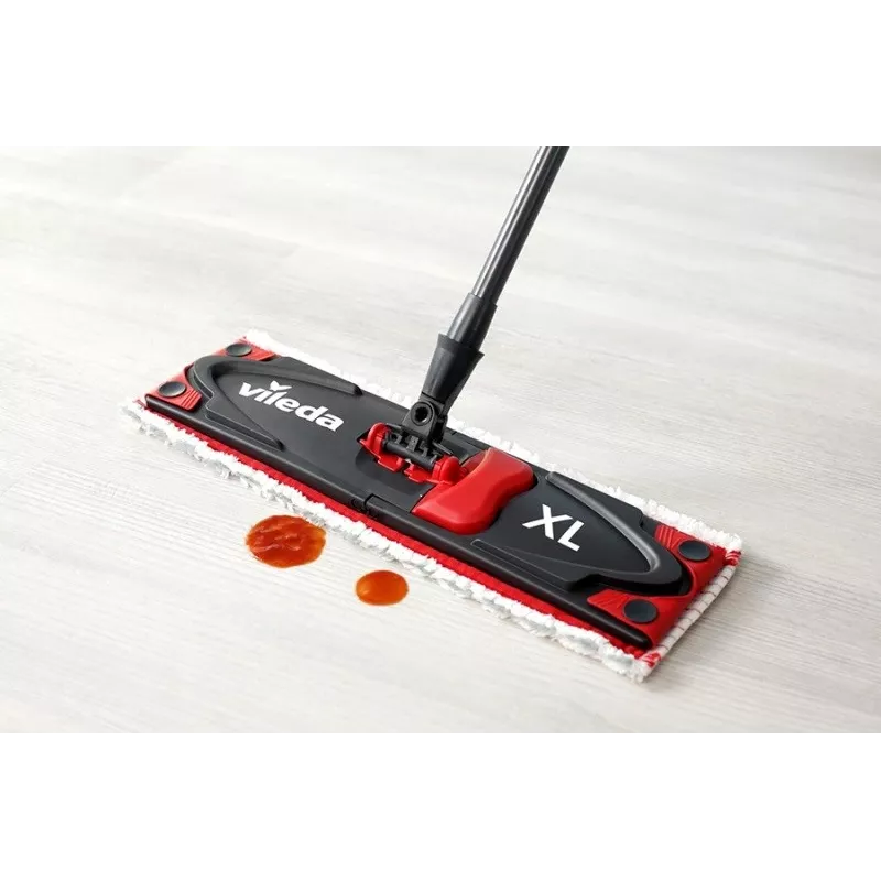 VILEDA mop Ultramax XL Box — washable microfiber 360° rotating head, foldable, for hard floors