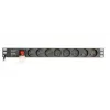 Power distribution unit Gembird EG-PDU-014-FC14, 8 AC outlets, C14 input, 3 m cable, 1U aluminium housing, 10 A, 3680 W