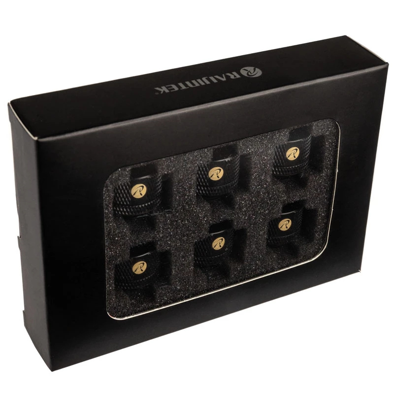 Fan Mount Screws RAIJINTEK Pelias black – pack of 6, mounting hardware for PC fans