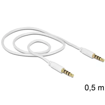 Audio cable 3.5mm DeLOCK 83439 0.5m White