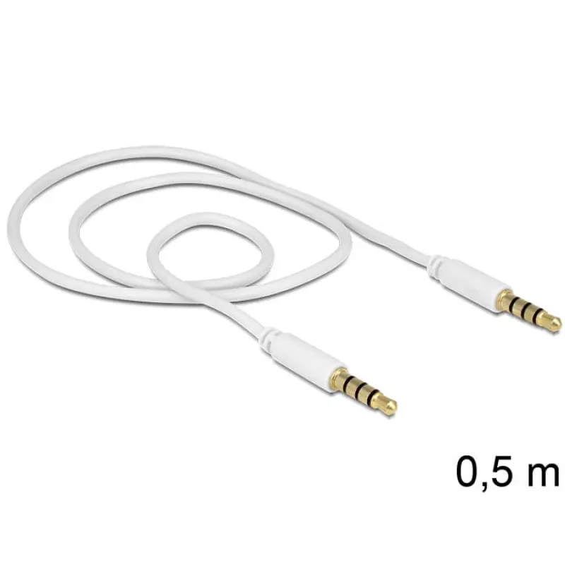Audio cable 3.5mm DeLOCK 83439 0.5m White