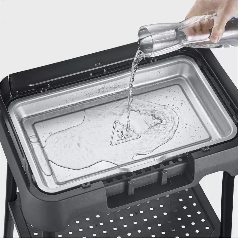 Tabletop electric grill SEVERIN PG 8596, 2000 W, rectangular grid, black, rotary control