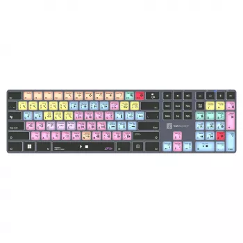 Mechanical-style full-size keyboard LogicKeyboard LKB-PT-TPC, USB + Bluetooth, QWERTZ German, Black