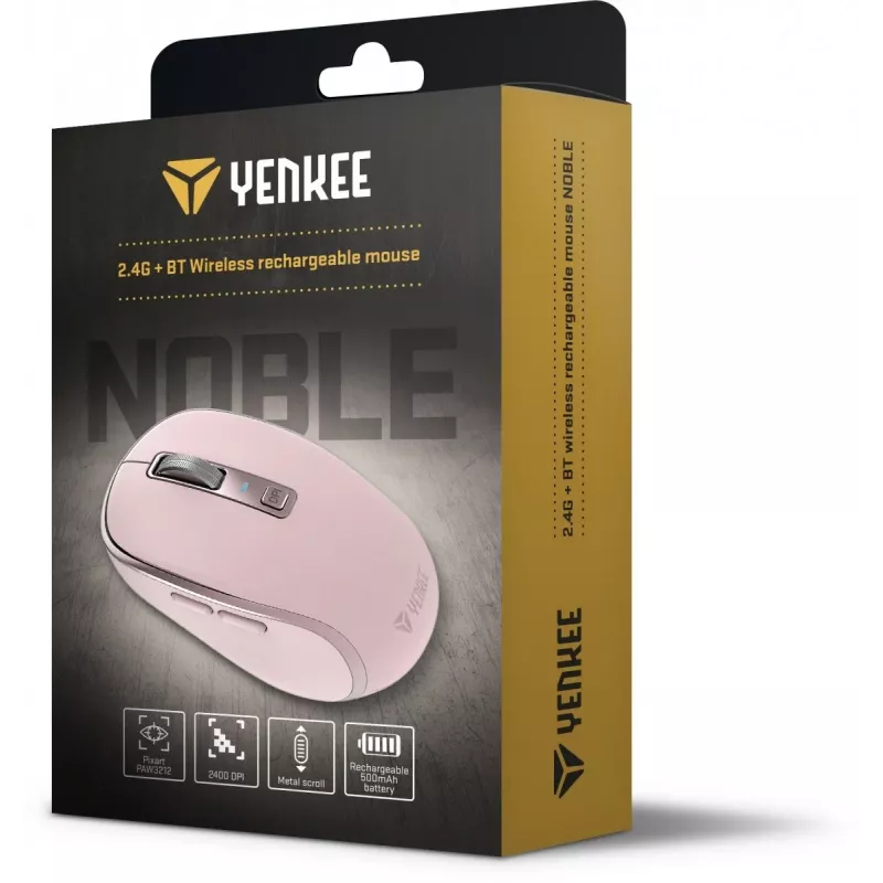 Wireless mouse YENKEE YMS 2085PK NOBLE Dual WiFi Bluetooth