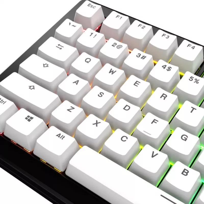 Keycaps GLORIOUS GPBT Basics PBT Dye-Sub Classic White ANSI layout